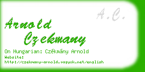 arnold czekmany business card